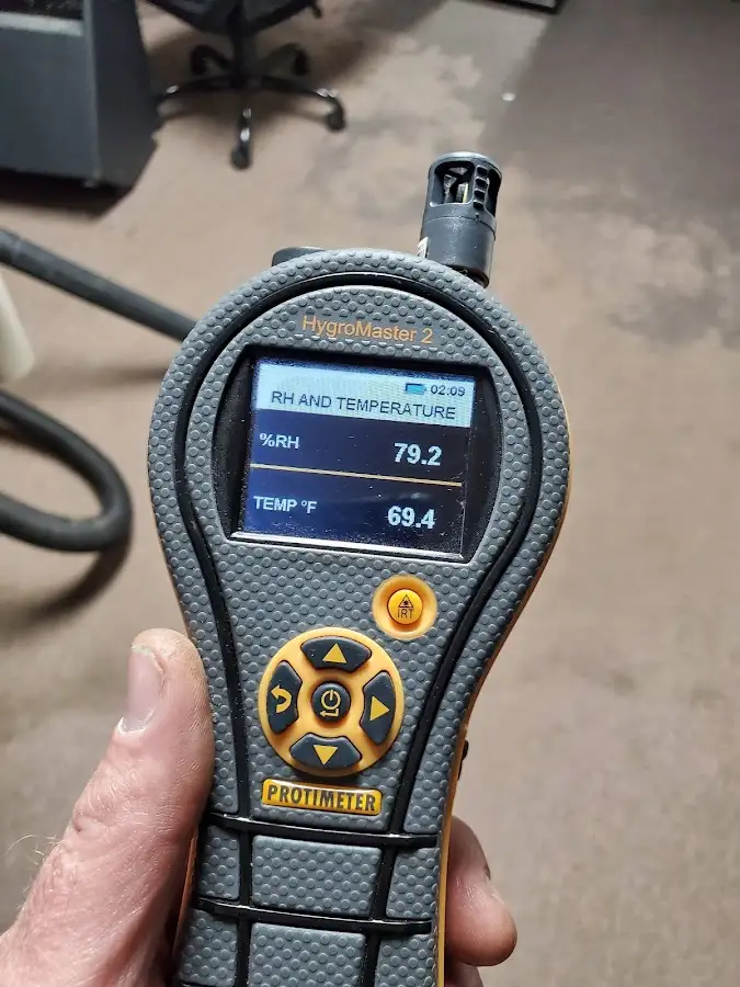Moisture meter humidity assessment for Fire & Smoke Damage Restoration in Galliano